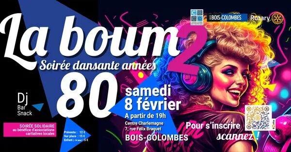 La Boom 2 Soirée Années 80 organisée par le Rotary Club et CBCE : Dansez pour la Solidarité le 8 Février 2025